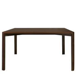 Tavolo da pranzo quadrato Gregorio in noce con struttura in acciaio*mg12 by Monica Geronimi New