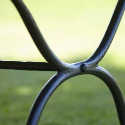 Tavolo da pranzo quadrato Rombo-Mac in ferro nero per esterni*Officina Ciani New