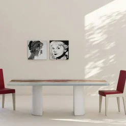 Tavolo da pranzo rettangolare in legno policromo Vitae*Cupioli Best