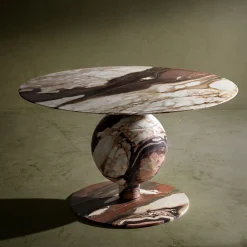 Tavolo da pranzo rotondo King in marmo Emotional*Kreoo Outlet