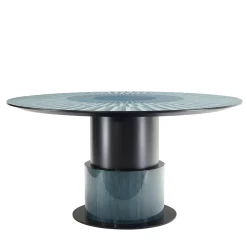 Tavolo da pranzo rotondo blu Altobasso*Cafedesart Clearance
