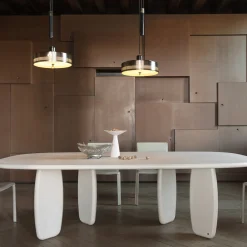 Tavolo da pranzo Soap laccato Marmorino Unico Malva*Morica Design Discount