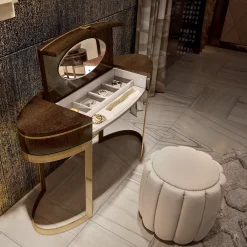 Tavolo da toilette in legno con specchio Collezione FB*Franco Bianchini Discount