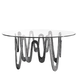 Tavolo d'argento Onde di Alida Cappellini & Giovanni Licheri*Sicis Hot