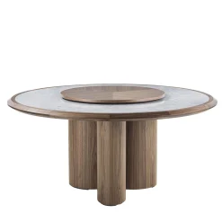 Tavolo Diamante con piano in marmo di Carrara e lavabo in legno*Durame New