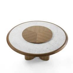 Tavolo Diamante con piano in marmo di Carrara e lavabo in legno*Durame New