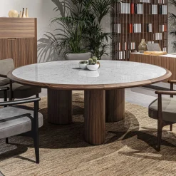 Tavolo Diamante con piano in marmo di Carrara*Durame Online