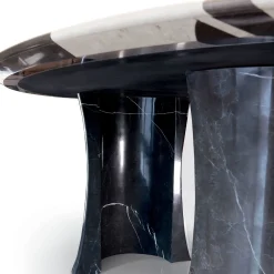 Tavolo ovale in marmo bianco e nero*Ros Italia Interiors Best