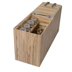 Tavolo portabottiglie in legno d'ulivo Brandy*Disegnopiù Outlet