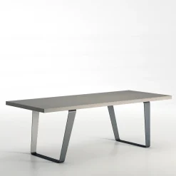 Tavolo rettangolare in acciaio Japan di Franco Poli*BBB Italia Outlet