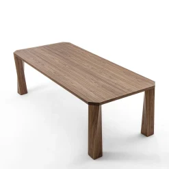 Tavolo rettangolare in legno di noce Canaletto Super Twist*Durame