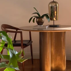 Tavolo rotondo Giorgia Liquid Bronze*mg12 by Monica Geronimi Best