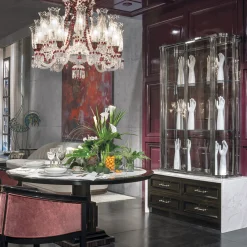 Tavolo rotondo in ebano e marmo*Provasi Outlet