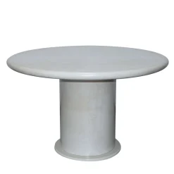 Tavolo rotondo in pelle di capra naturale*Extroverso Clearance