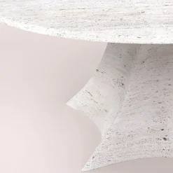 Tavolo rotondo in travertino Bianca*Carcino Design Hot