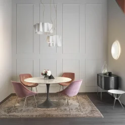 Tavolo rotondo Itavolo con piano in marmo*Sitia Discount