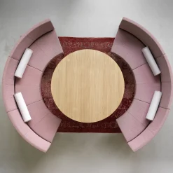 Tavolo rotondo Itavolo con piano in legno*Sitia