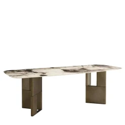 Tavolo Tetris con piano in vetro*Morica Design