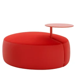 TOMMY pouf medio rosso CON tavolo di Basaglia + Rota Nodari*Viganò & C. Hot