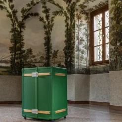 Trunk guardaroba Saint-Tropez verde con inserti in rovere*laErre Trunks New