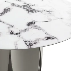 Tulipano Tavolino rotondo Trinity effetto marmo*Morica Design New