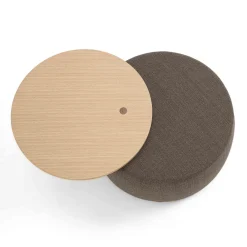 Verto Pouf e Tavolino da Caffè Rotondo Marrone*Durame Online