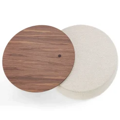 Verto Pouf e Tavolino da Caffè Rotondo Beige*Durame New
