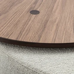 Verto Pouf e Tavolino da Caffè Rotondo Beige*Durame New