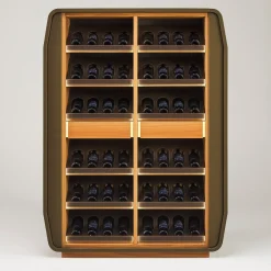 Vetrina Eno in pelle marrone scuro*Casa Covre Outlet