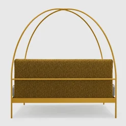 Volta Letto Matrimoniale con Baldacchino in Ferro Giallo di Mario Scairato*Lispi Hot