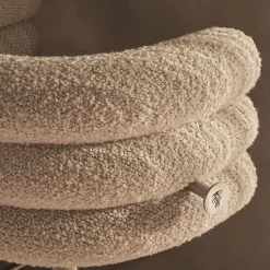 Voluptas Sgabello da Bar in Tessuto Bianco e Oro Satinato*Visionnaire