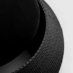 ZERO Pouff Rotondo Medio Nero*Elli